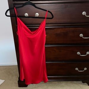 Urban outfitters red satin mini dress